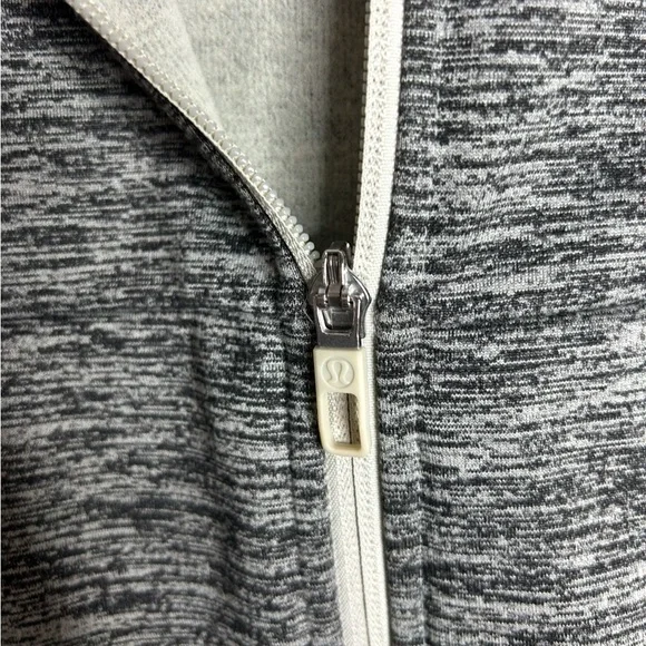 Lululemon Men’s City Sweat Zip Hoodie Fleece Size L Heathered Muslin - Picture 4 of 7